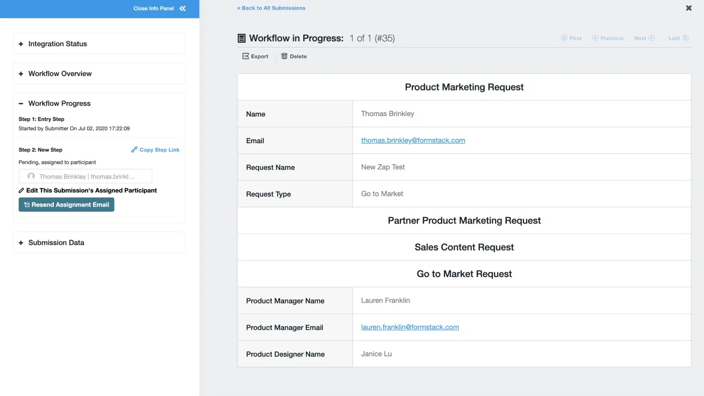 screenshot of Formstack Suite